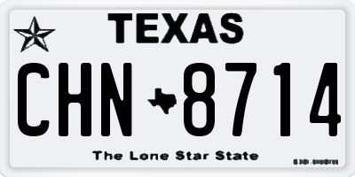 TX license plate CHN8714