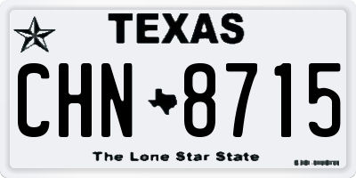 TX license plate CHN8715