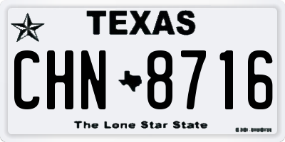 TX license plate CHN8716