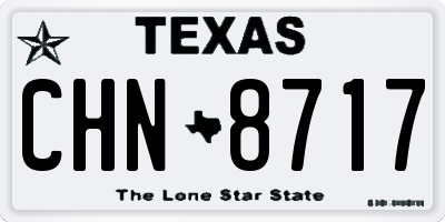 TX license plate CHN8717