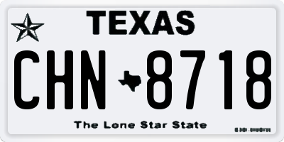 TX license plate CHN8718