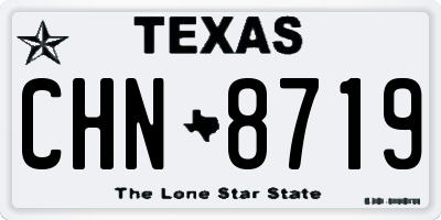 TX license plate CHN8719