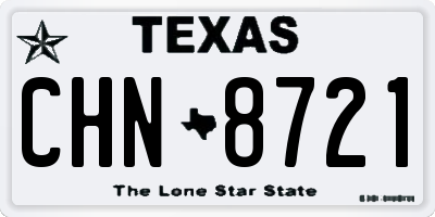 TX license plate CHN8721