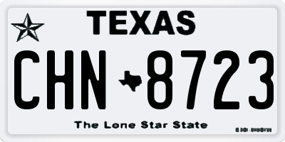 TX license plate CHN8723