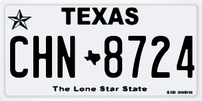 TX license plate CHN8724