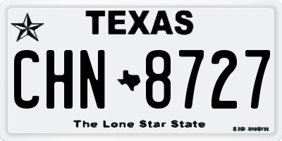TX license plate CHN8727