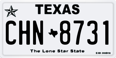 TX license plate CHN8731