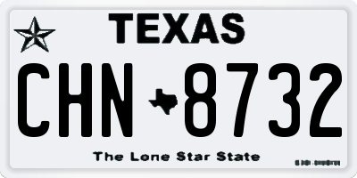 TX license plate CHN8732
