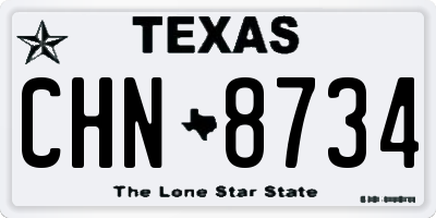 TX license plate CHN8734