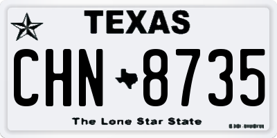 TX license plate CHN8735
