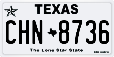 TX license plate CHN8736