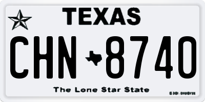 TX license plate CHN8740