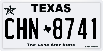 TX license plate CHN8741