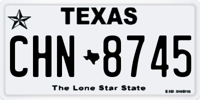 TX license plate CHN8745