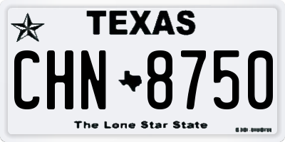 TX license plate CHN8750