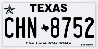 TX license plate CHN8752