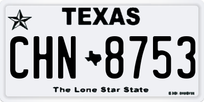 TX license plate CHN8753