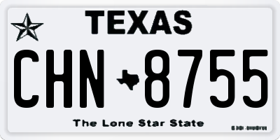 TX license plate CHN8755
