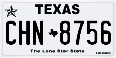 TX license plate CHN8756