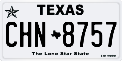 TX license plate CHN8757