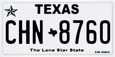 TX license plate CHN8760