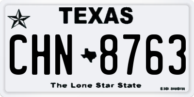 TX license plate CHN8763