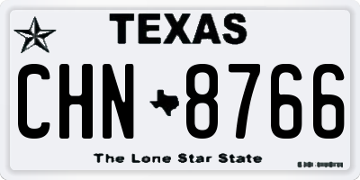 TX license plate CHN8766