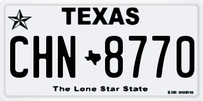 TX license plate CHN8770
