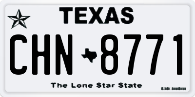 TX license plate CHN8771