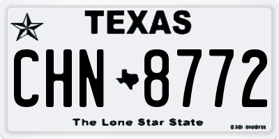 TX license plate CHN8772