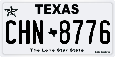 TX license plate CHN8776