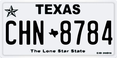 TX license plate CHN8784