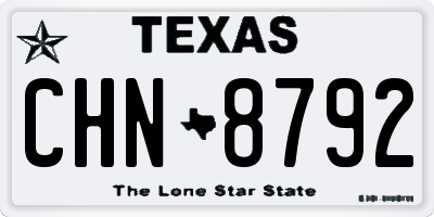 TX license plate CHN8792