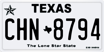 TX license plate CHN8794
