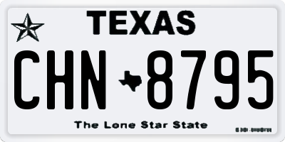TX license plate CHN8795