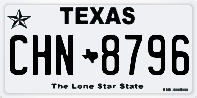 TX license plate CHN8796