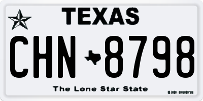 TX license plate CHN8798