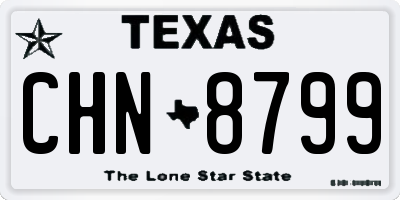 TX license plate CHN8799