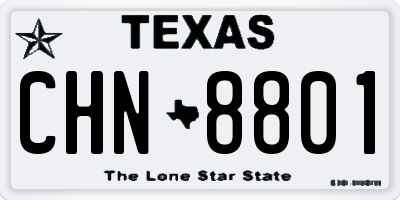 TX license plate CHN8801