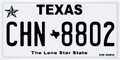 TX license plate CHN8802