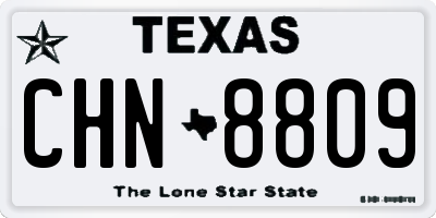 TX license plate CHN8809