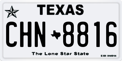 TX license plate CHN8816