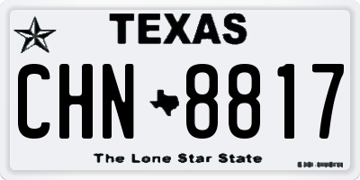 TX license plate CHN8817