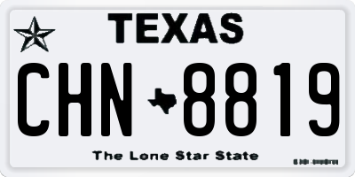 TX license plate CHN8819