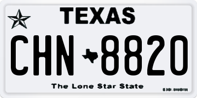 TX license plate CHN8820