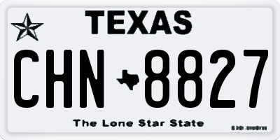 TX license plate CHN8827