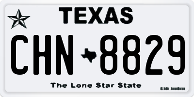 TX license plate CHN8829
