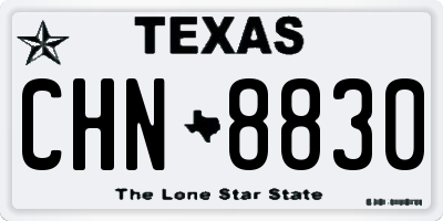 TX license plate CHN8830