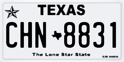 TX license plate CHN8831