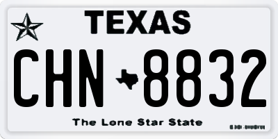 TX license plate CHN8832